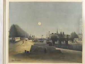 River Scene by Henri Julien Rousseau