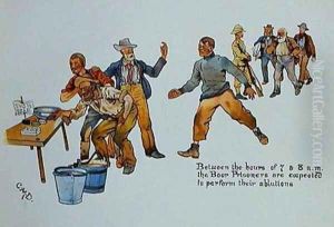 Between the hours of 7 and 8 a.m. the Boer prisoners are expected to perform their ablutions by Captain Clive Dixon