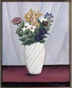 Henri Dit :bouquet De Fleurs by Henri Julien Rousseau