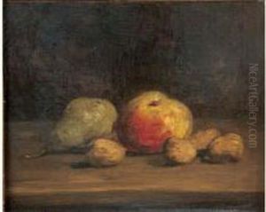 Nature Morte Aux Pommes, Poires Et Noix by Philippe Rousseau