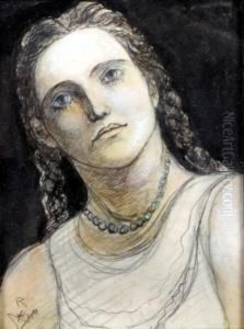 Portrait De Femme by Victor Rousseau