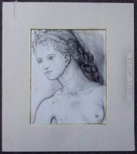 Sans Titre [tete De Jeune Femme] by Victor Rousseau