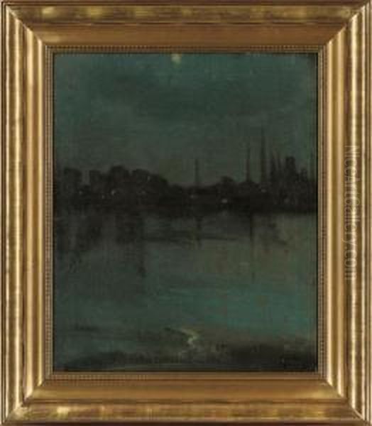 The Thames By Moonlight - view 1