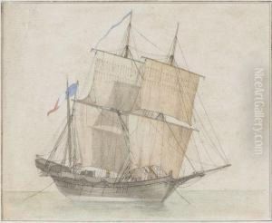 Navire Battant Pavillon Francais by Joseph Roux