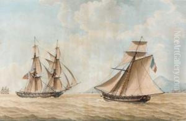 Navires Francais Et Anglais S'approchant - view 1