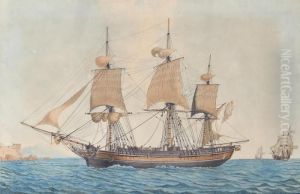 A Bergen Merchant Frigate In The Mediterranean Heading Into Marseilles