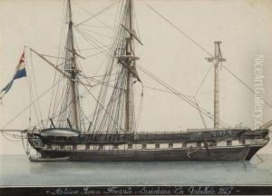 The Swedish Frigate La Galithee 1827