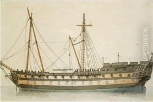 A Ship Under Construction by Joseph Roux