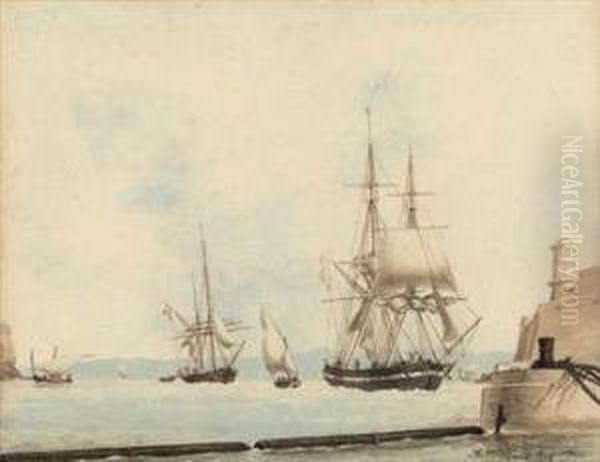 Shipping At The Harbour Mouth, Marseilles - view 1