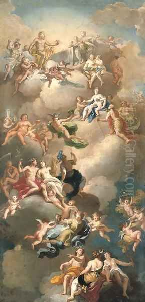 The Triumph of the Gods, a modello for a ceiling - view 1