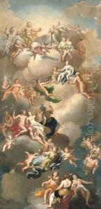 The Triumph of the Gods, a modello for a ceiling by Giacinto Diano