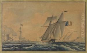 Bateaux Sur Une Mer Agitee