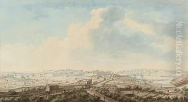 Vue De La Ville Valette Prise De La Campagne - view 1