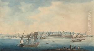 Vue De La Ville Valette Prise Du Palais Bighi