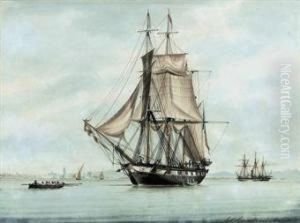 A French Barque Lying In The Roadstead Off Marseilles A French Barque Lying In The Roadstead Off Marseilles