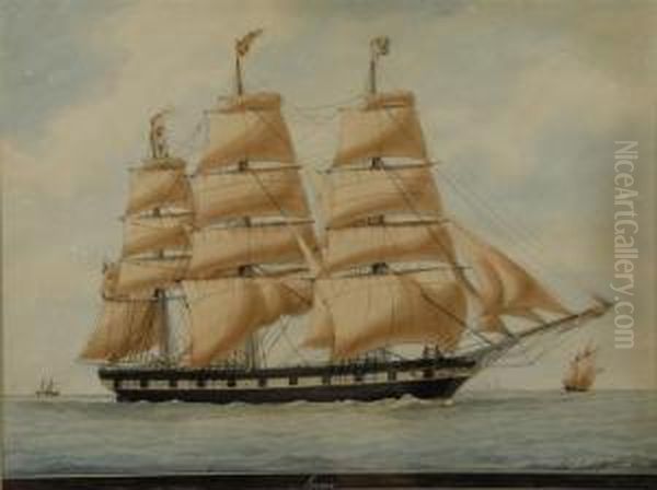 Portrait Of The Ship Leonie Entering Marseille - view 1
