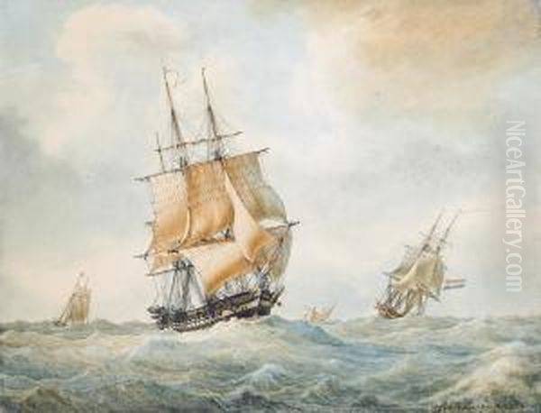 The French Frigate 
La Pomone - view 1