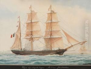 Belgische Driemaster 'ulysse' Voor Noord-afrikaanse Kust