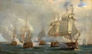 La Bataille Navarin by Francois Geoffroy Roux