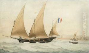 Voilier A L'entree Du Port De Marseille. by Francois Geoffroy Roux