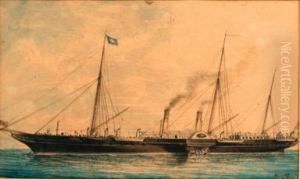 H.m. Yacht Victoria And Albert (ii) At Anchor In Themediterranean