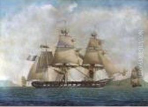 A Forty-gun French Frigate Off The Mediterranean Coast A Forty-gun French Frigate Off The Mediterranean Coast