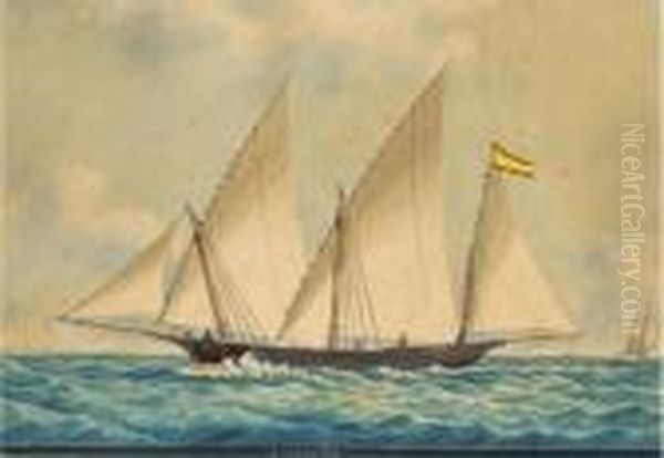 The Spanish Trading Xebec Antonieta Off Marseilles - view 1