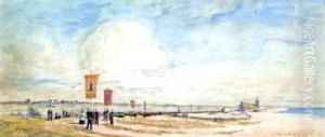 Procession Au Pardon De Penhors by Joseph-Victor Roux-Champion