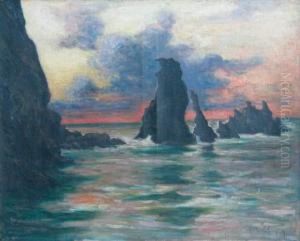 Belle Ile En Mer, Port Cotton by Joseph-Victor Roux-Champion