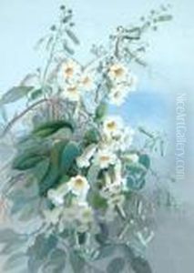 White Trumpet Flowers by Marian Ellis Rowan