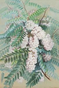 Clammy Locust; Sunflower Daisy; Golden Rod And Grasses; Flowering Plum (a Group Of Four) by Marian Ellis Rowan
