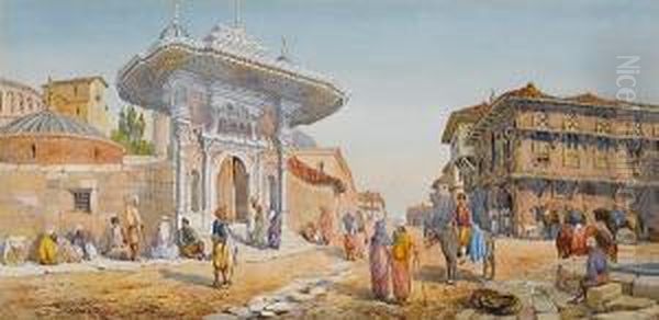 Entrance To The Hagia Sophia,constantinople - view 1