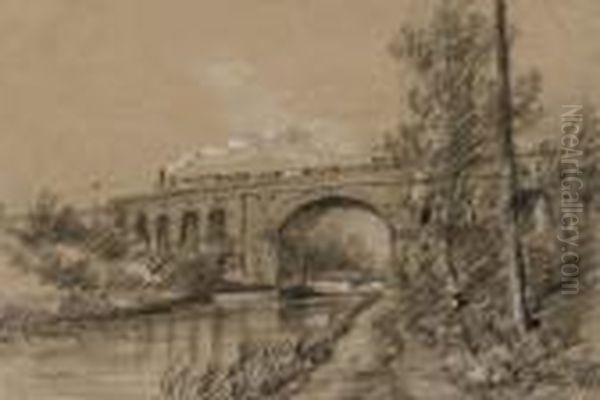 A Train Crossing A Viaduct - view 1