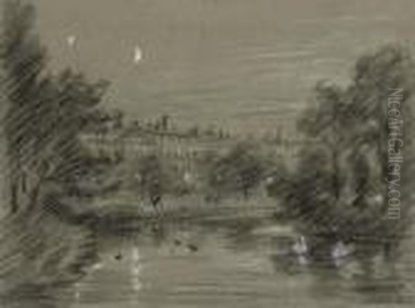 St. James's Park, London, By Moonlight - view 1