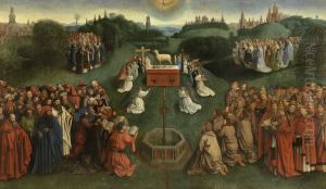 The Ghent Altarpiece- Adoration of the Lamb 1425-29