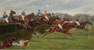 The Liverpool Grand National At Aintree by George Derville Rowlandson