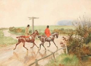 Riders After The Rain,
 Signed Lower Left