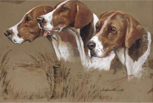 Three Hounds; A Spaniel