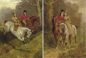 'the Old Old Story' - Admiration And Courtship by George Derville Rowlandson
