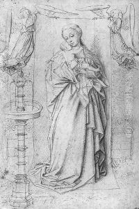 Copy drawing of Madonna by the Fountain