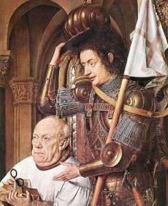 The Madonna with Canon van der Paele (detail 3) 1436 by Jan Van Eyck