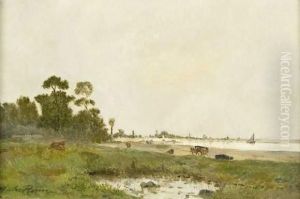 Paysage En Bord De Mer by Jules Rozier