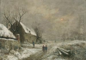 Paysage Sous La Neige by Jules Rozier