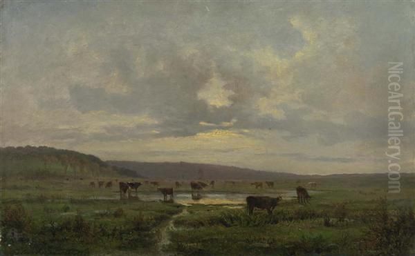 Kuhe Am Weiher. 1864. - view 1