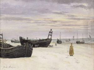 Barques De Peche Echouees Sur La Plage Barques De Peche Echouees Sur La Plage