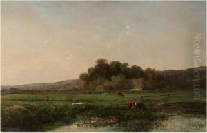 Cows In Pasture by Jules Rozier