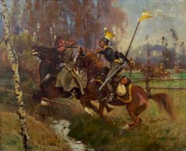 Skirmish With Polish Cavalry - view 1