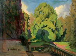 Park Na Woli Justowskiej by Zygmunt Rozwadowski