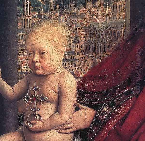 The Virgin of Chancellor Rolin (detail 2) 1435 - view 1