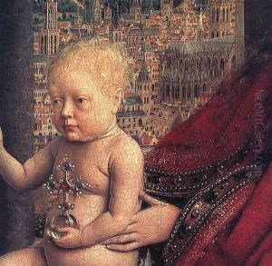 The Virgin of Chancellor Rolin (detail 2) 1435 by Jan Van Eyck